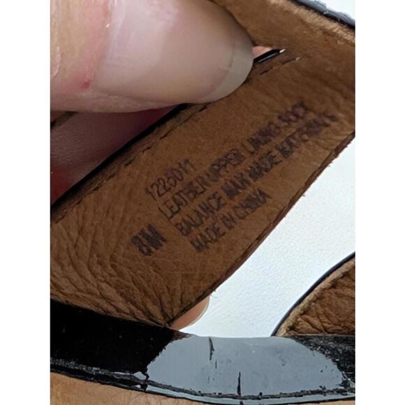 Sofft Women's Black Solid Open-Toe Wedge Heel Patent Leather Upper Sandal Size 8 - Picture 7 of 7